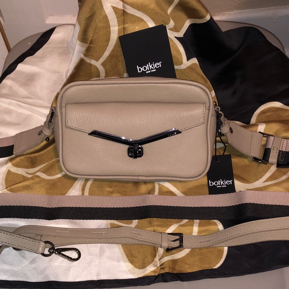 Botkier Leather Crossbody Bag with Silver Hardware NWT